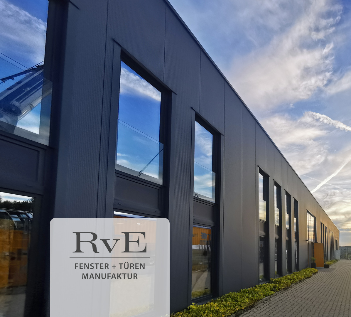 Außenansicht der RvE Manufaktur in Senden