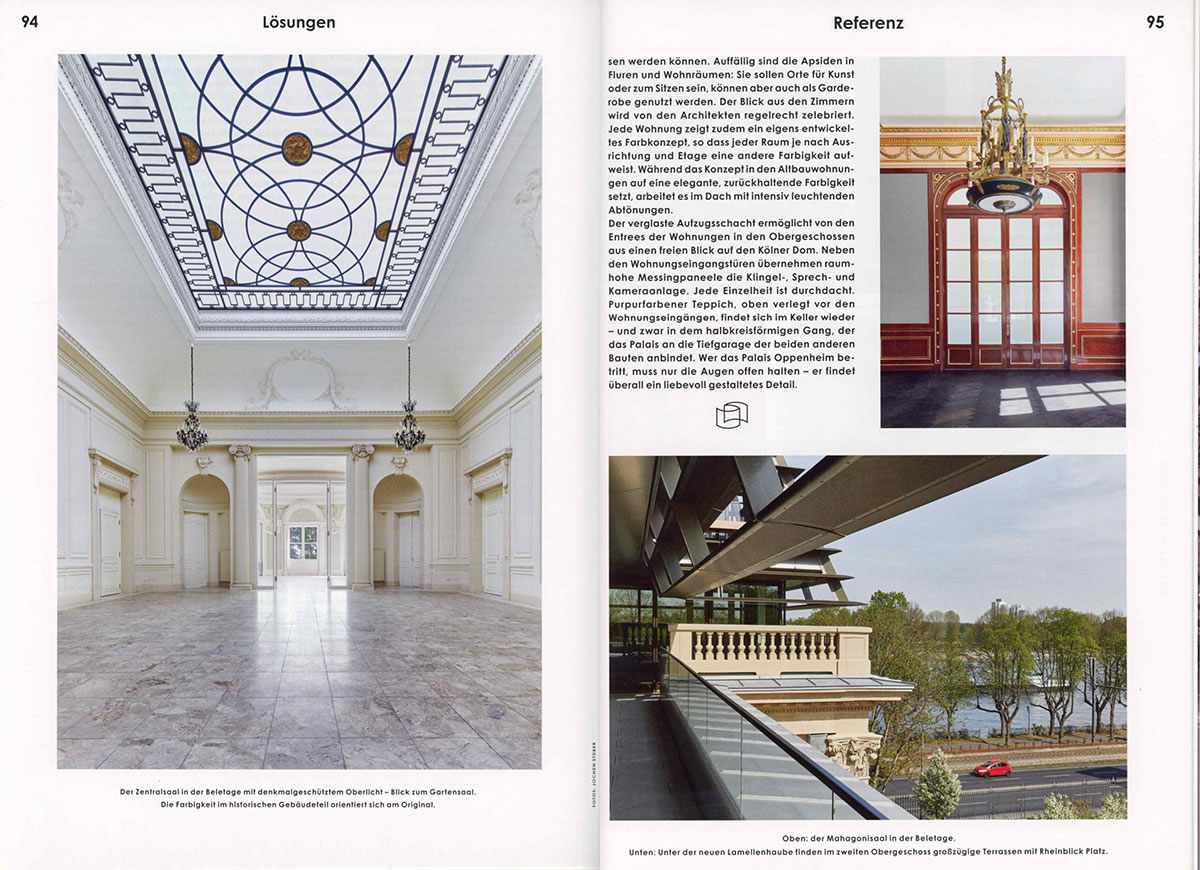 Vorstellung des Projekts, Palais Oppenheim, in Baunetz 5.21 Seite 94 - 95