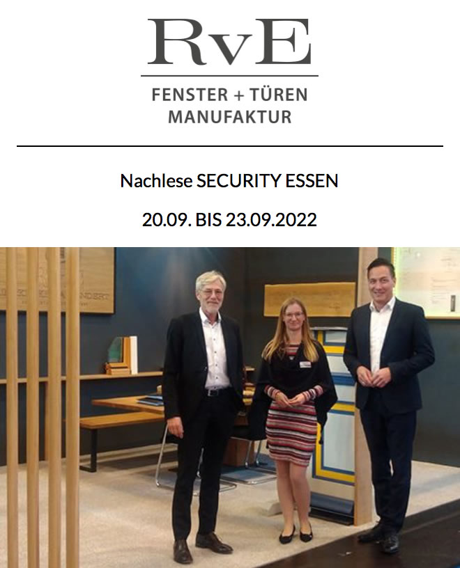 Newsletter November 2022, Nachlese »SECURITY ESSEN 22«
