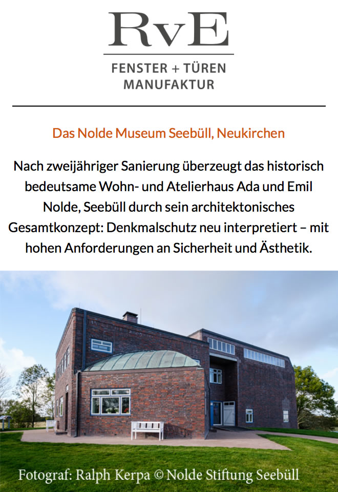 Newsletter August 2023, Das Nolde Museum Seebüll, Neukirchen«